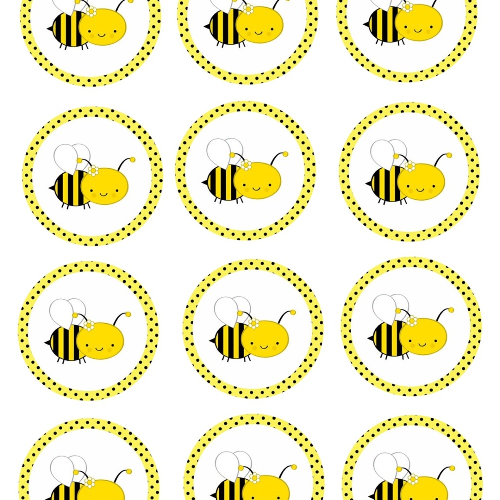 Mommy to Bee cupcake topper dessert topper Frosting sheet of 12- 2” images